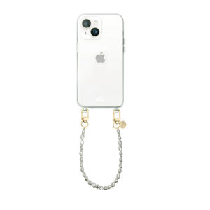 xoxo Wildhearts - iPhone 15 Plus - Pearlfection Transparant Cord Case - Short cord