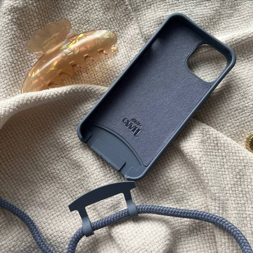 xoxo Wildhearts - iPhone 15 Pro - Ash Blue Cord Case