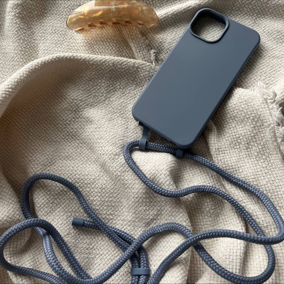 xoxo Wildhearts - iPhone 15 Pro - Ash Blue Cord Case