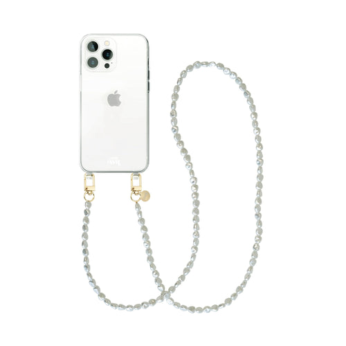 xoxo Wildhearts - iPhone 15 Pro - Pearlfection Transparant Cord Case - Long cord