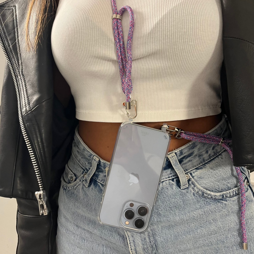 xoxo Wildhearts - iPhone 14 Pro Max - Purple Fever Transparant Cord Case