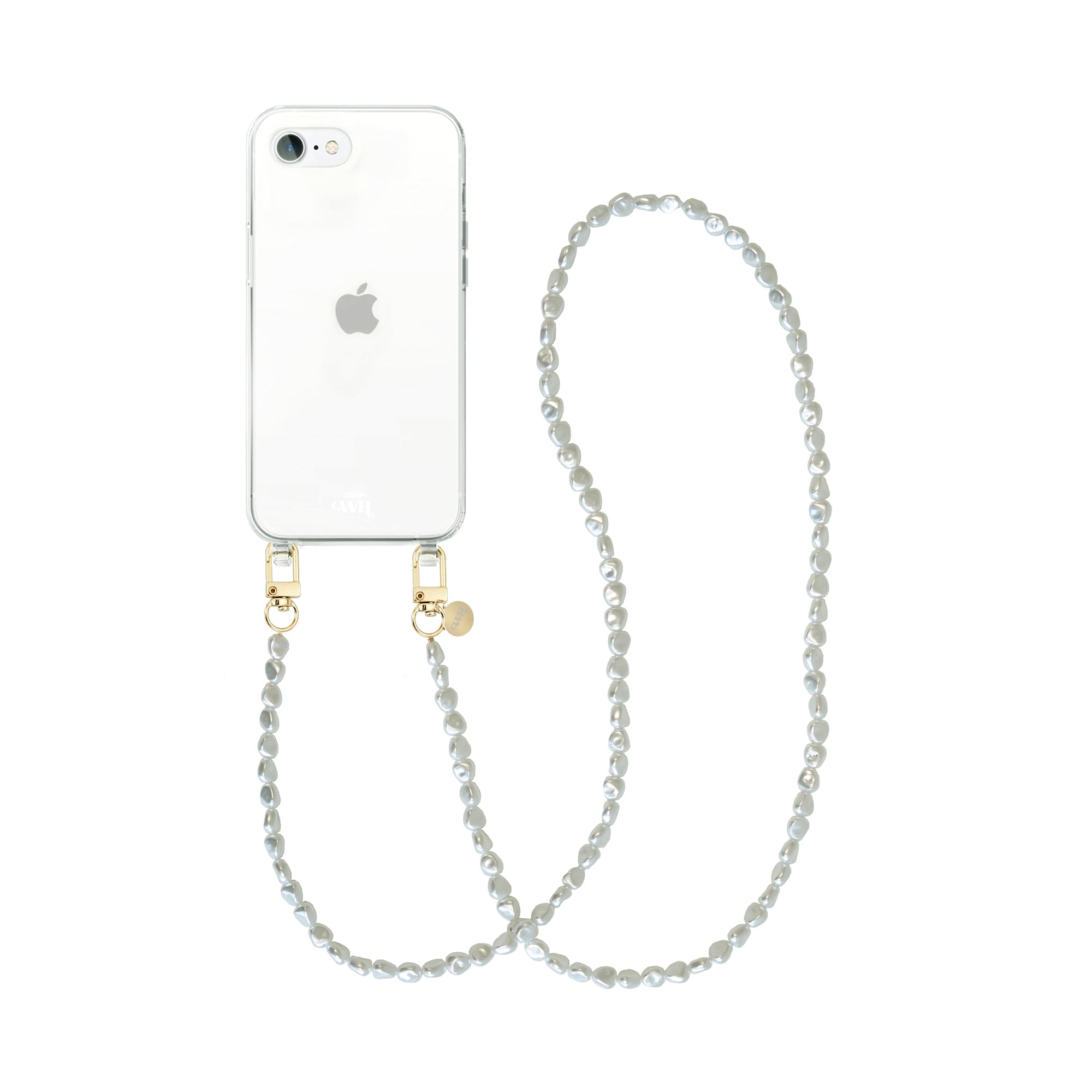 xoxo Wildhearts - iPhone 7/8 Plus - Pearlfection Transparant Cord Case - Long cord
