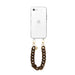 Brown Chocolate Transparant Cord Case - Short Cord - iPhone 7/8 SE (2020/2022)