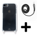 Wildhearts Transparante case + Zwarte koord - iPhone 7/8 SE (2020/2022)