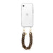 iPhone XR - Brown Chocolate Transparant Cord Case - Short Cord