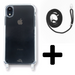 Wildhearts Transparante case + Zwarte koord - iPhone XR
