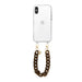 Brown Chocolate Transparant Cord Case - Short Cord - iPhone X/XS