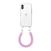 Funky Hearts (Pink) Transparant Cord Case - iPhone X/XS