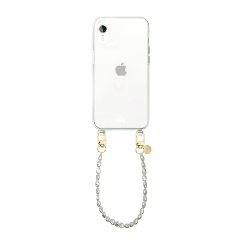 xoxo Wildhearts - iPhone X/XS - Pearlfection Transparant Cord Case - Short cord