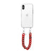 Red Roses Transparant Cord Case - Short Cord - iPhone X/XS