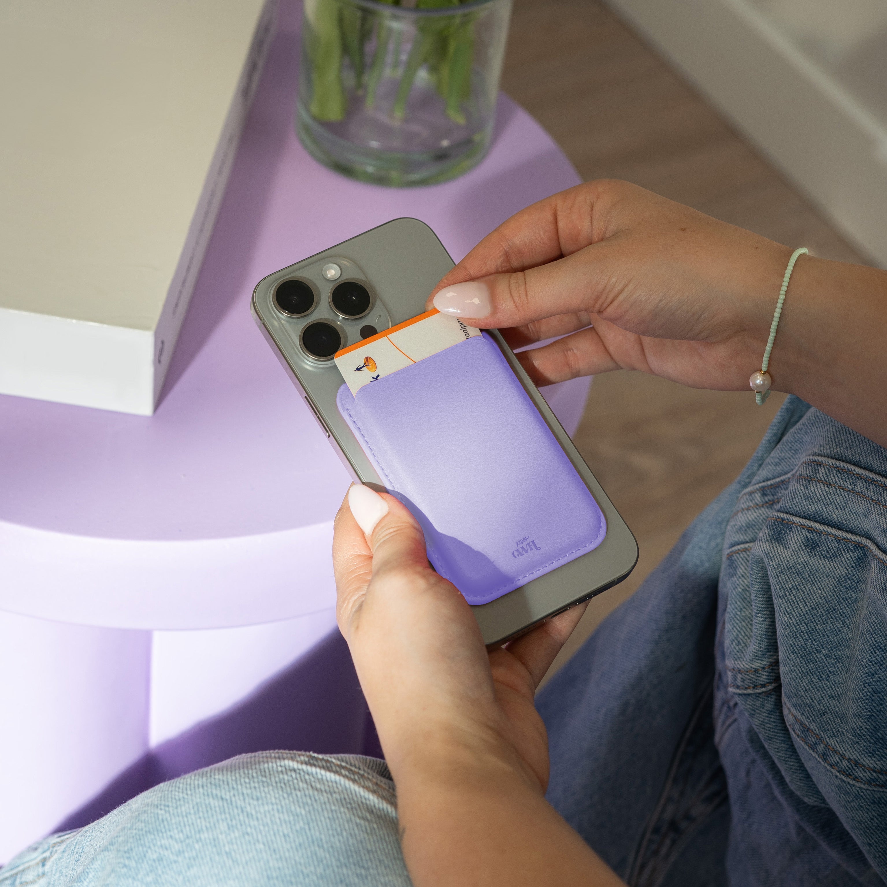 xoxo Wildhearts - MagSafe Wallet (Lila)