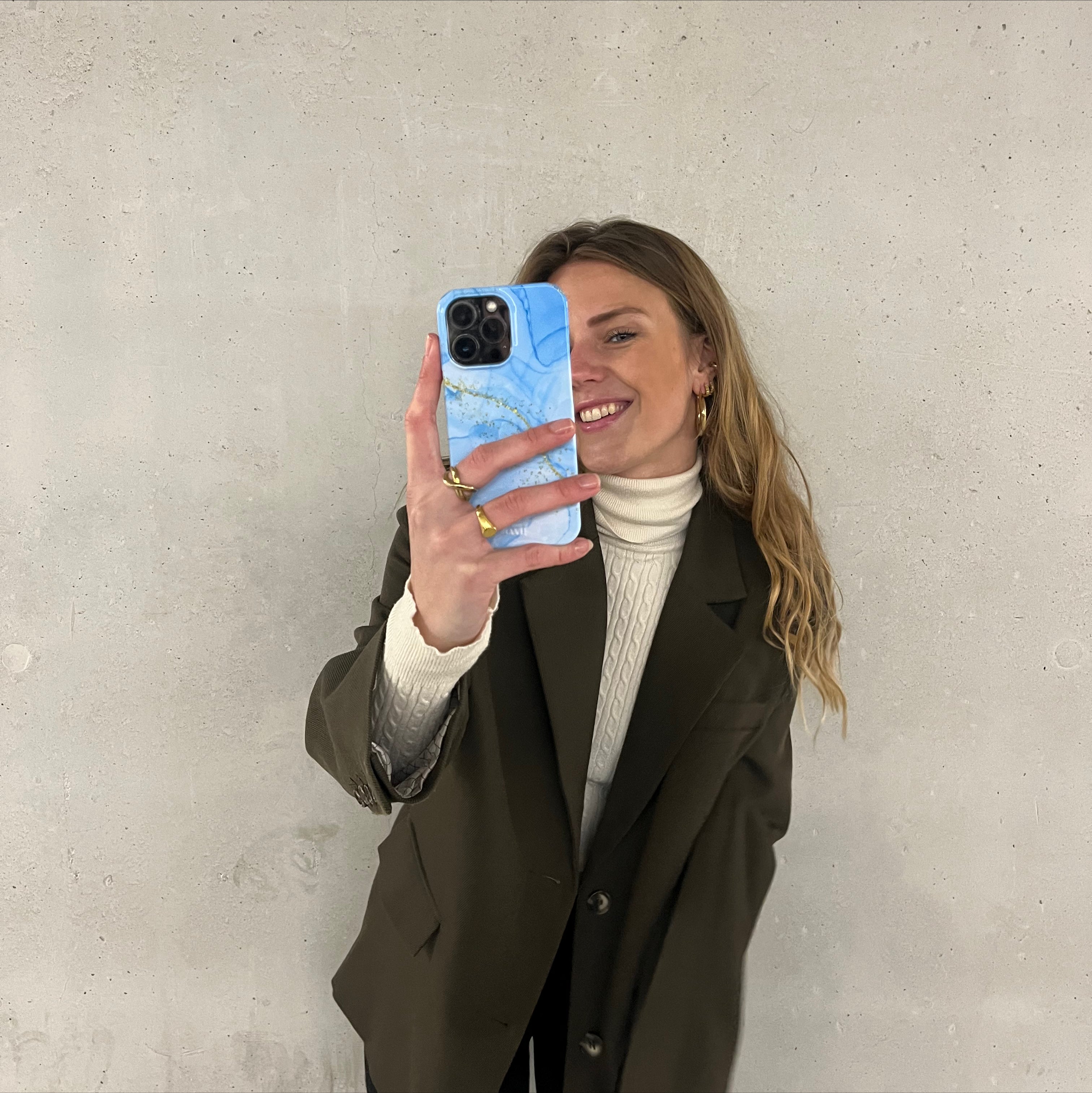 xoxo Wildhearts - Marble Blue - iPhone 14