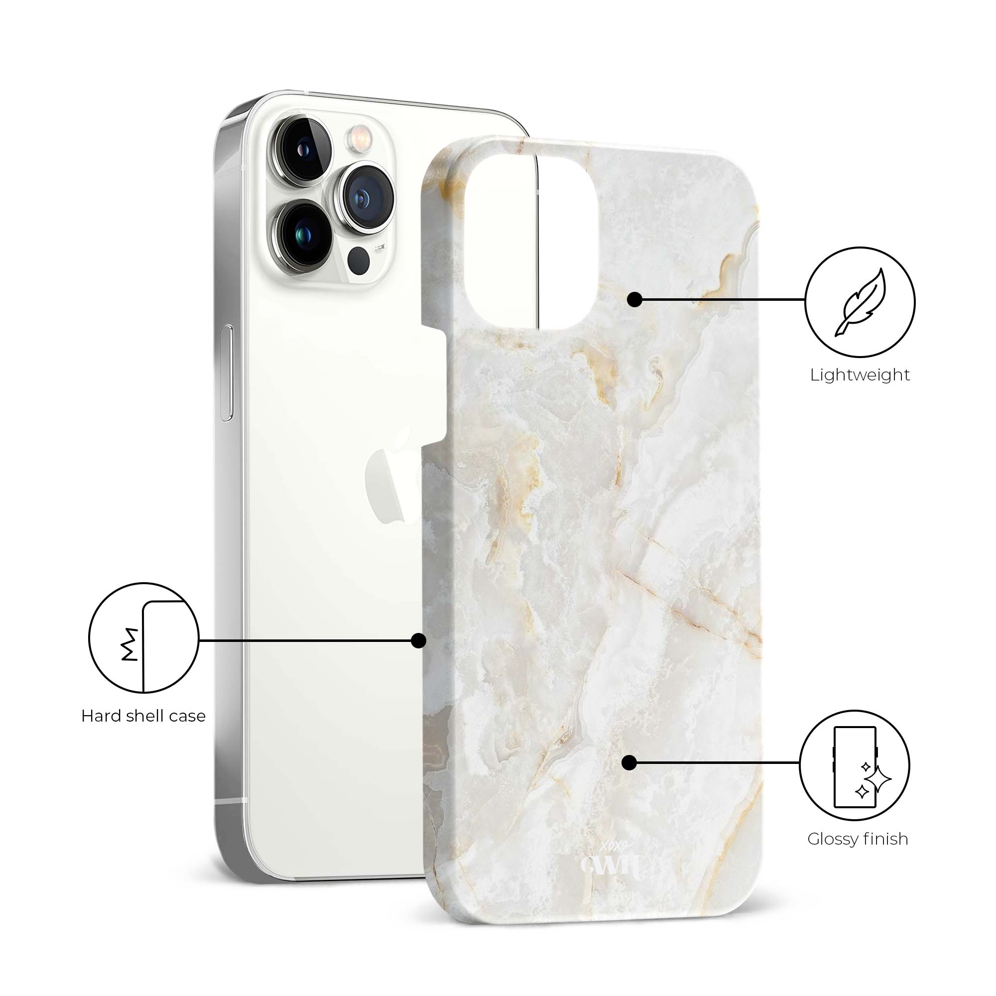 xoxo Wildhearts - Marble Off Whites - iPhone 11 Pro