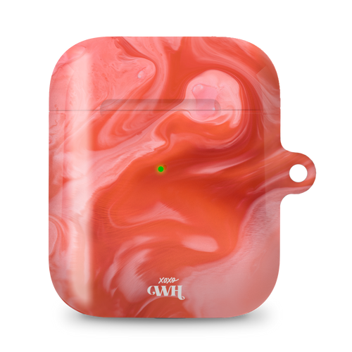 xoxo Wildhearts - AirPods 1 & 2 - Marble Red Lips