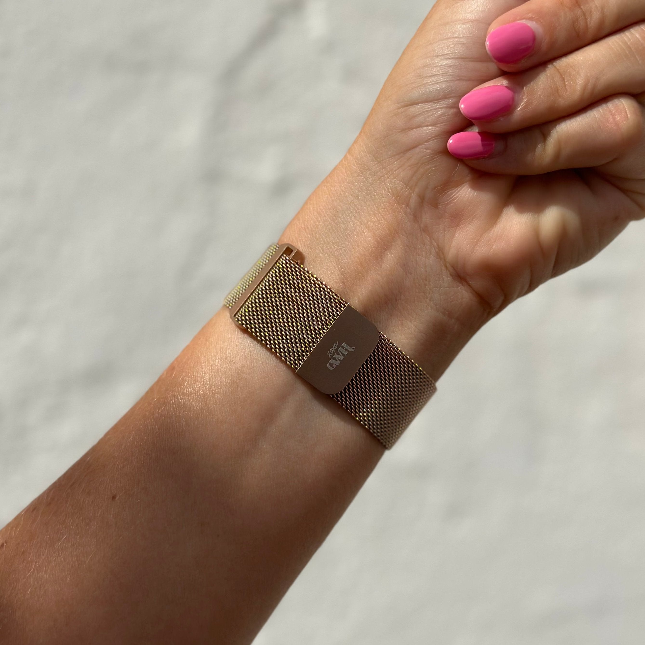 xoxo Wildhearts - Milanees (20mm) bandje rosé goud