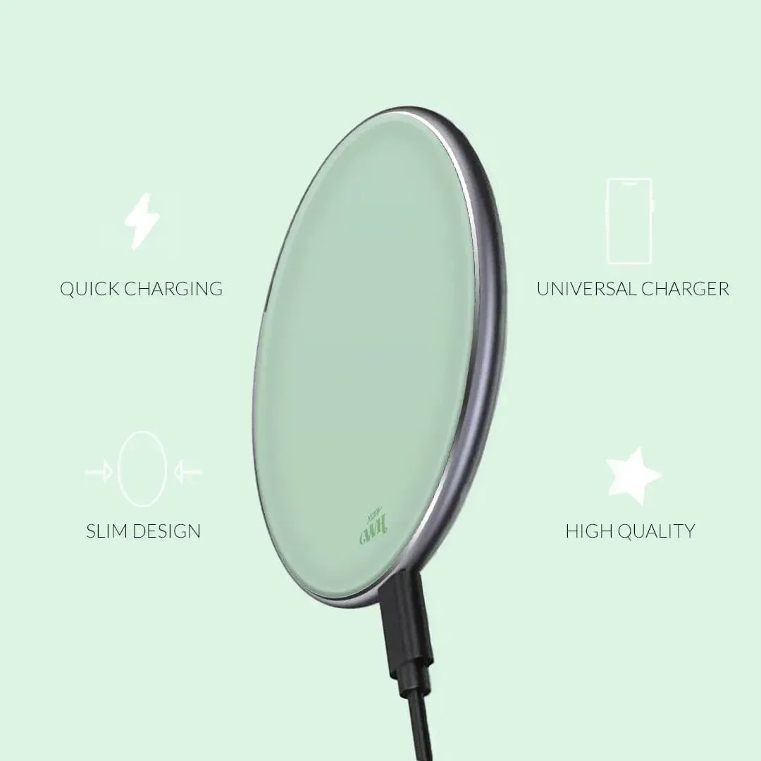 xoxo Wildhearts - Personalized Wireless Charger - Green