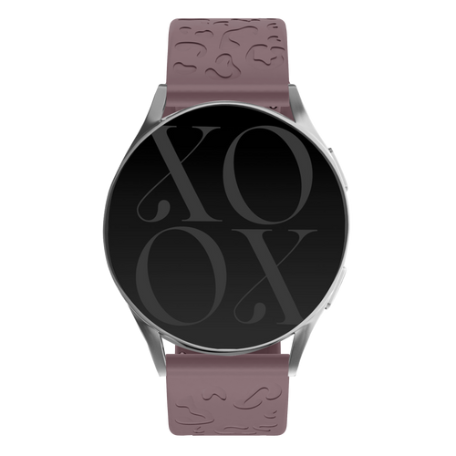 xoxo Wildhearts - Samsung Galaxy Watch 5 Pro siliconen bandje Leopard Print - berry purple