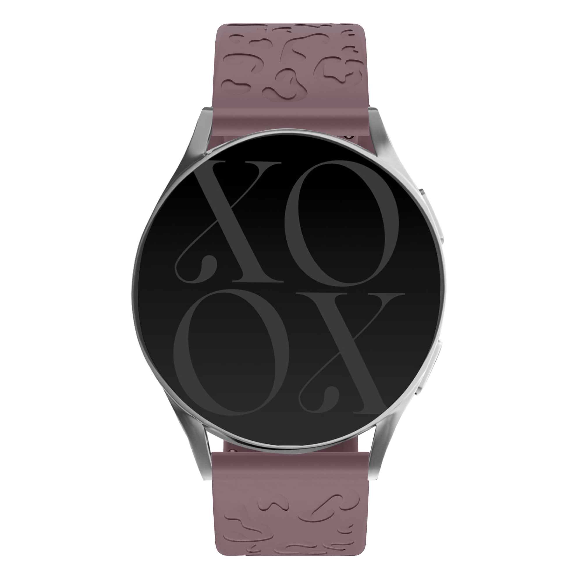 xoxo Wildhearts - Samsung Galaxy Watch 5 Pro siliconen bandje Leopard Print - berry purple