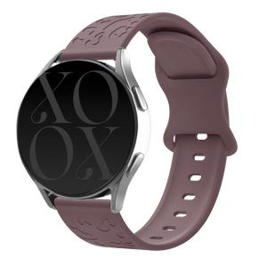 xoxo Wildhearts - Samsung Galaxy Watch 5 Pro siliconen bandje Leopard Print - berry purple