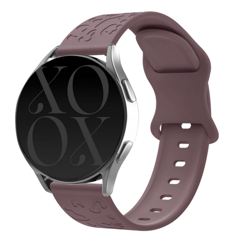 xoxo Wildhearts - Samsung Galaxy Watch 5 Pro siliconen bandje Leopard Print - berry purple
