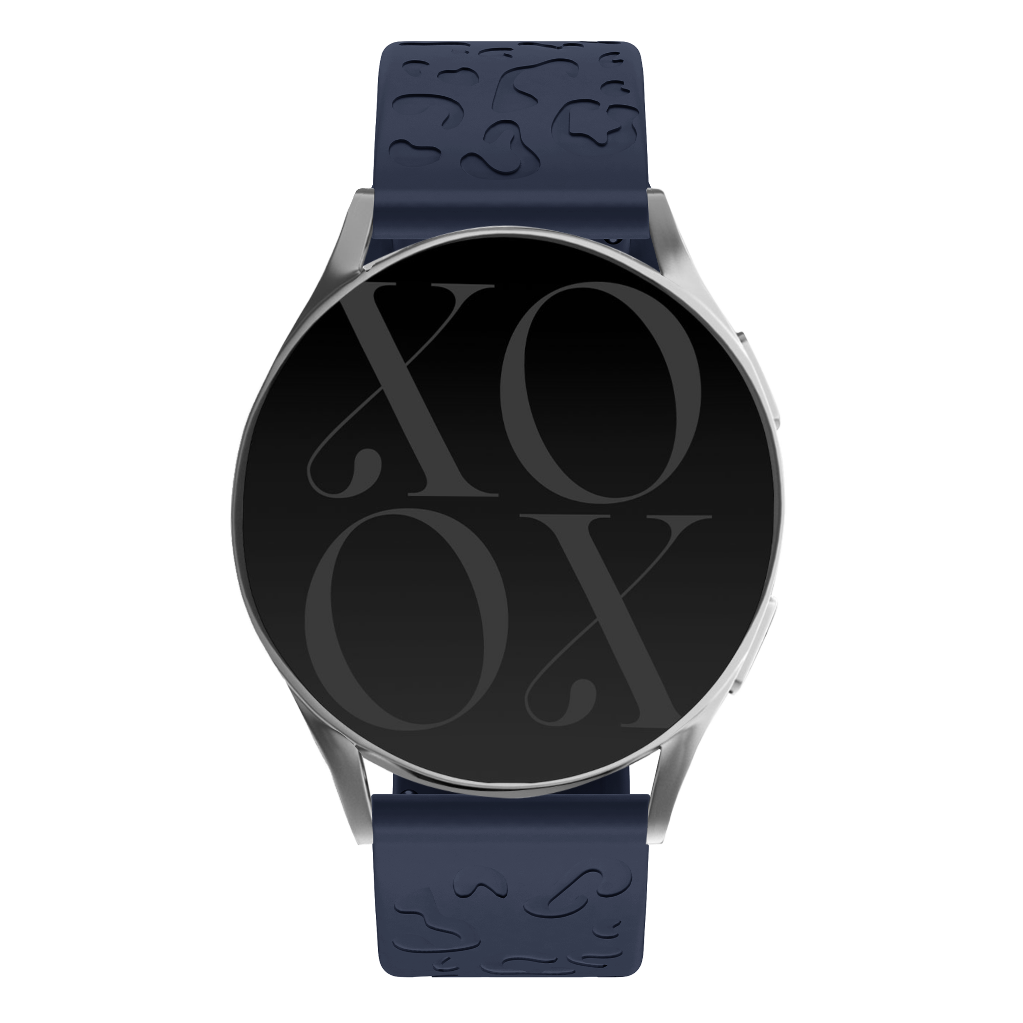 xoxo Wildhearts - Samsung Galaxy Watch Active 2 (40 & 44mm) siliconen bandje Leopard Print - midnight blue