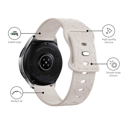 xoxo Wildhearts - Samsung Galaxy Watch Active (39mm) siliconen bandje Leopard Print - starlight