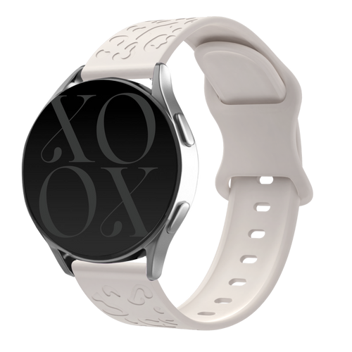 xoxo Wildhearts - Samsung Galaxy Watch Active (39mm) siliconen bandje Leopard Print - starlight