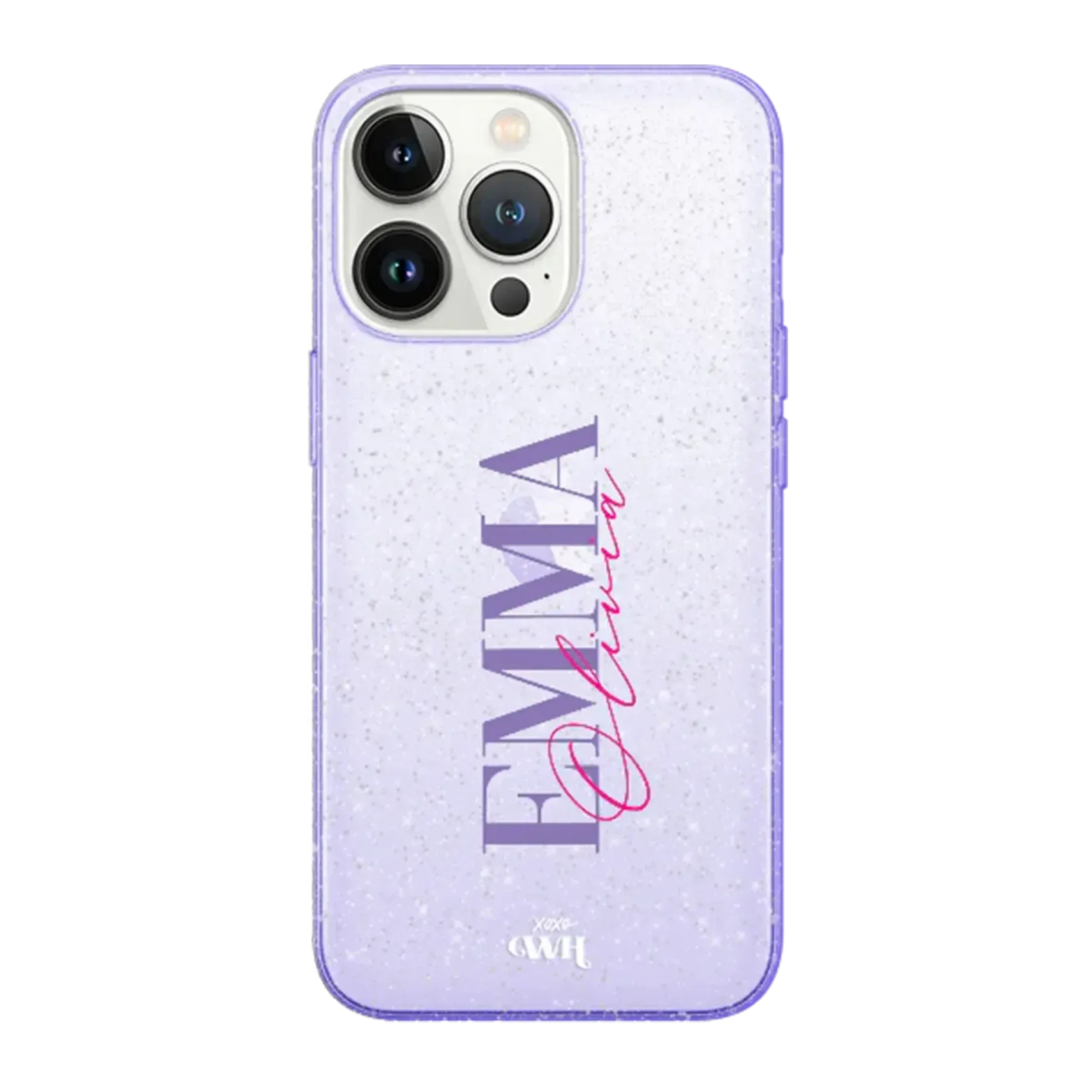 xoxo Wildhearts - Sparkle Away Purple Personalized- iPhone 14 Plus