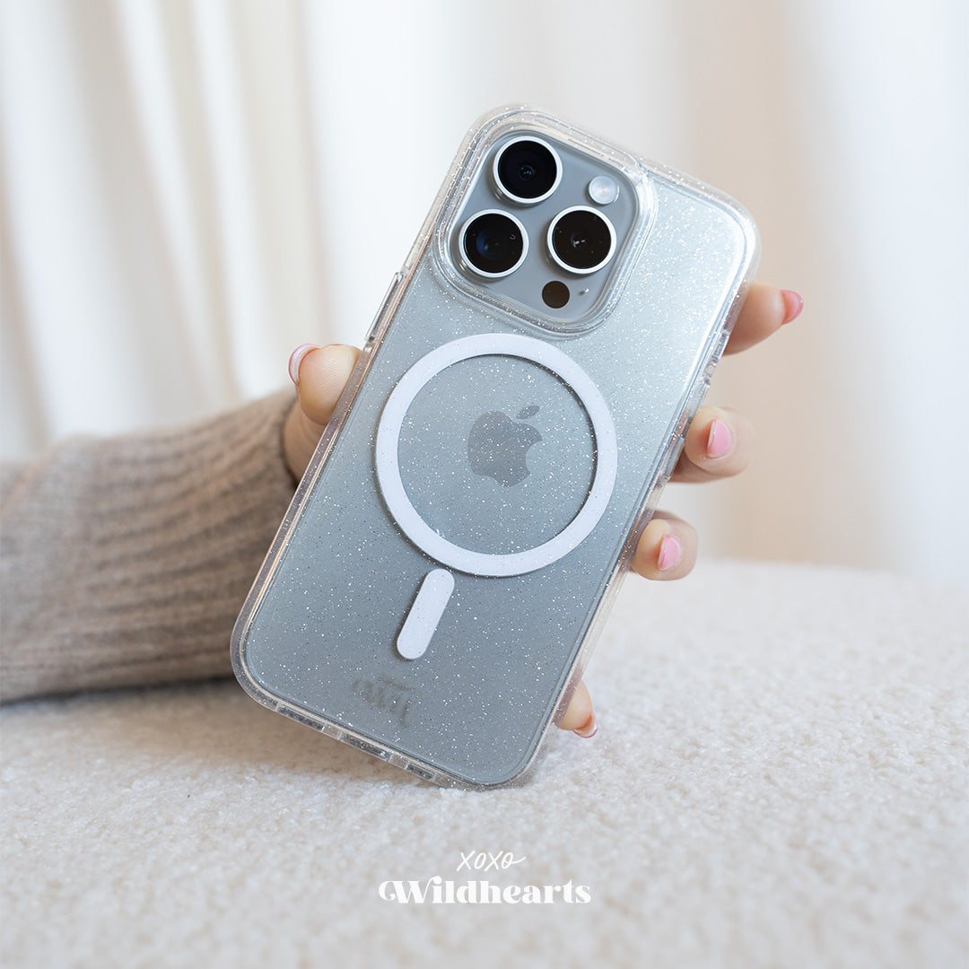 xoxo Wildhearts - Sparkle Away Transparent MagSafe - iPhone 15