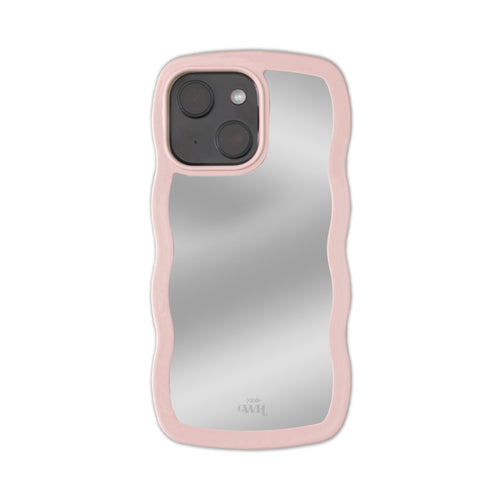 xoxo Wildhearts - Wavy mirror case Pink - iPhone 15