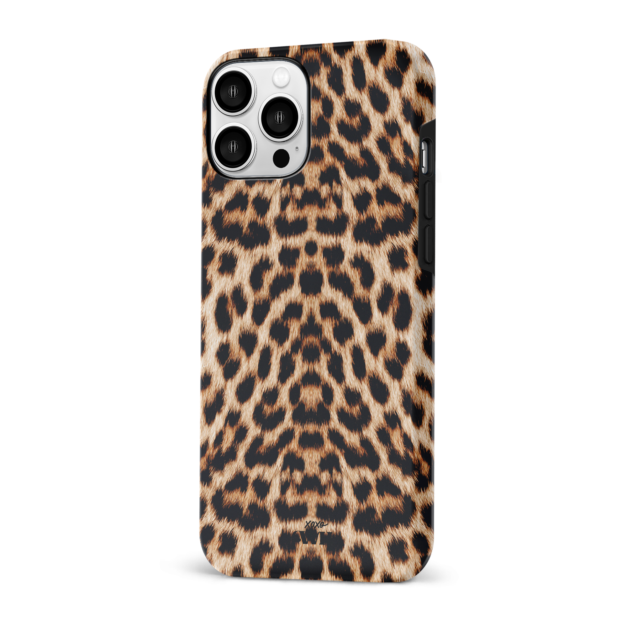Wild Thing iPhone 16 Pro Max hoesje met trendy panterprint en zwarte cameralenzen.