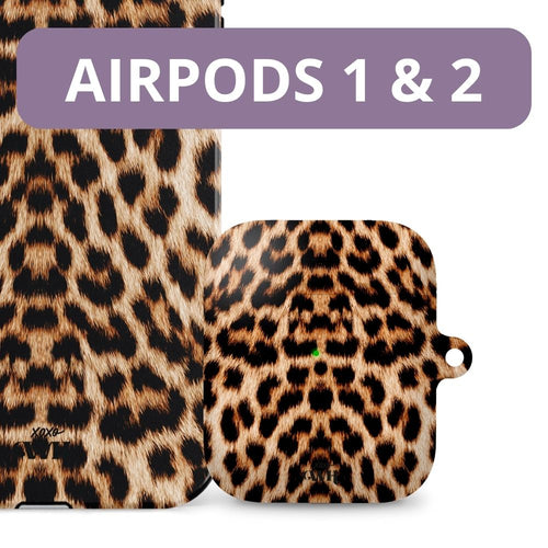 xoxo Wildhearts - xoxo Wildhearts telefoonhoesje geschikt voor iPhone 12 Pro met AirPods 1 en 2 hoesje - set - Wild Thing - Double Layer - Telefoonhoesje met dubbele beschermlaag - Panterprint - Tijger - Panter - Tijgerprint hoesje