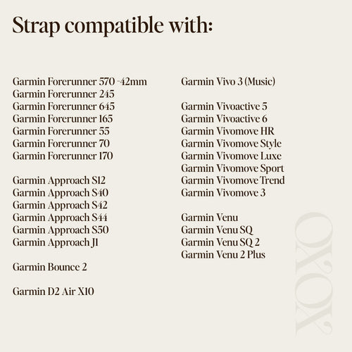 Garmin 20mm leren bandje (leopard)