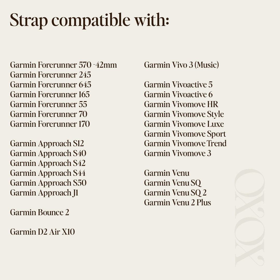 Garmin 20mm leren bandje (leopard)