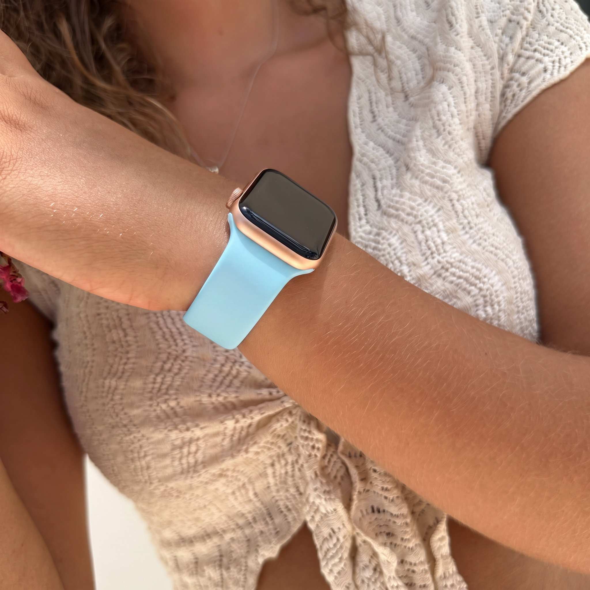 Apple Watch siliconen bandje (lichtblauw) - 38/40/41/42mm