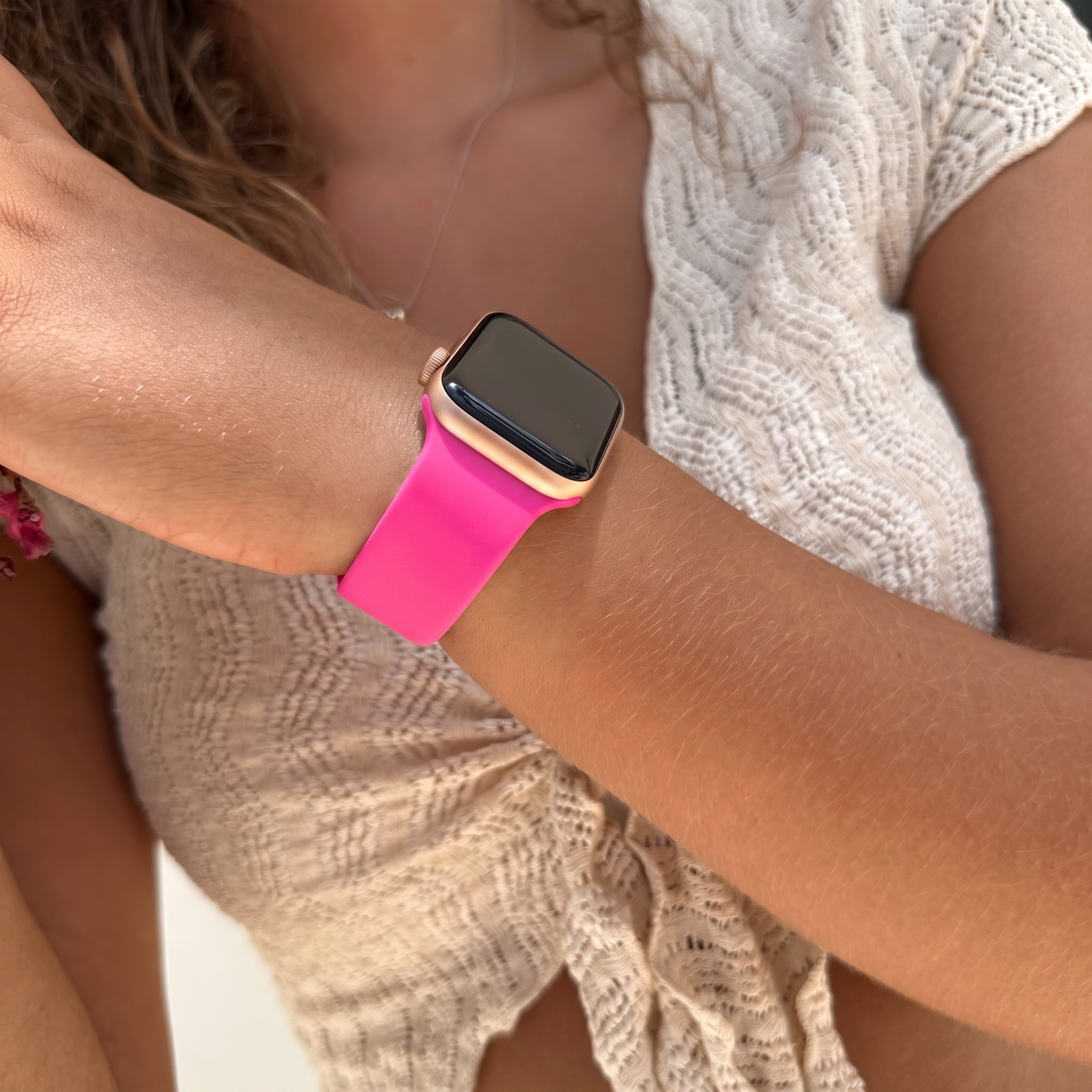 Apple Watch siliconen bandje (knalroze) - 38/40/41/42mm