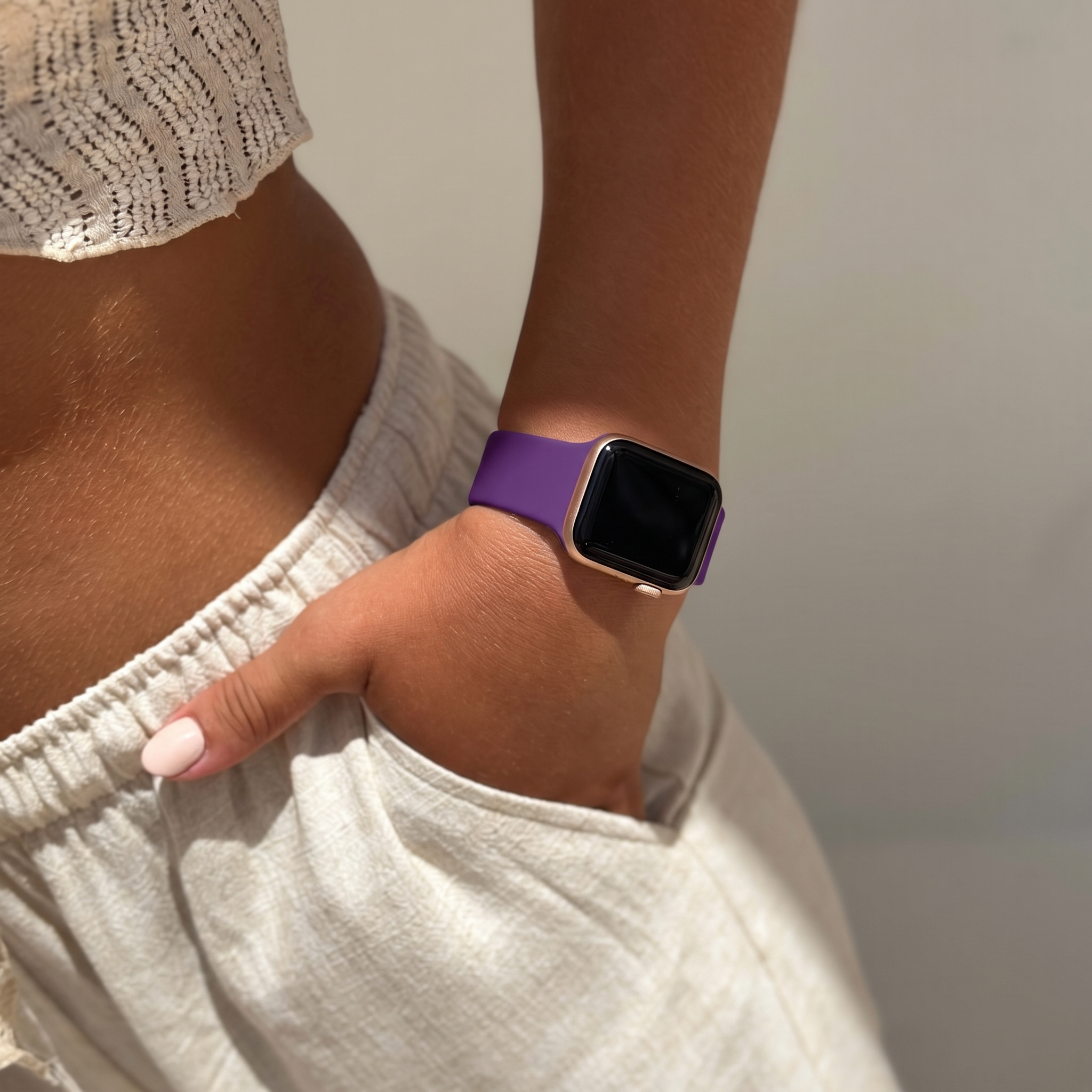 Apple Watch Silikonarmband (Dunkelviolett) - 38/40/41/42mm