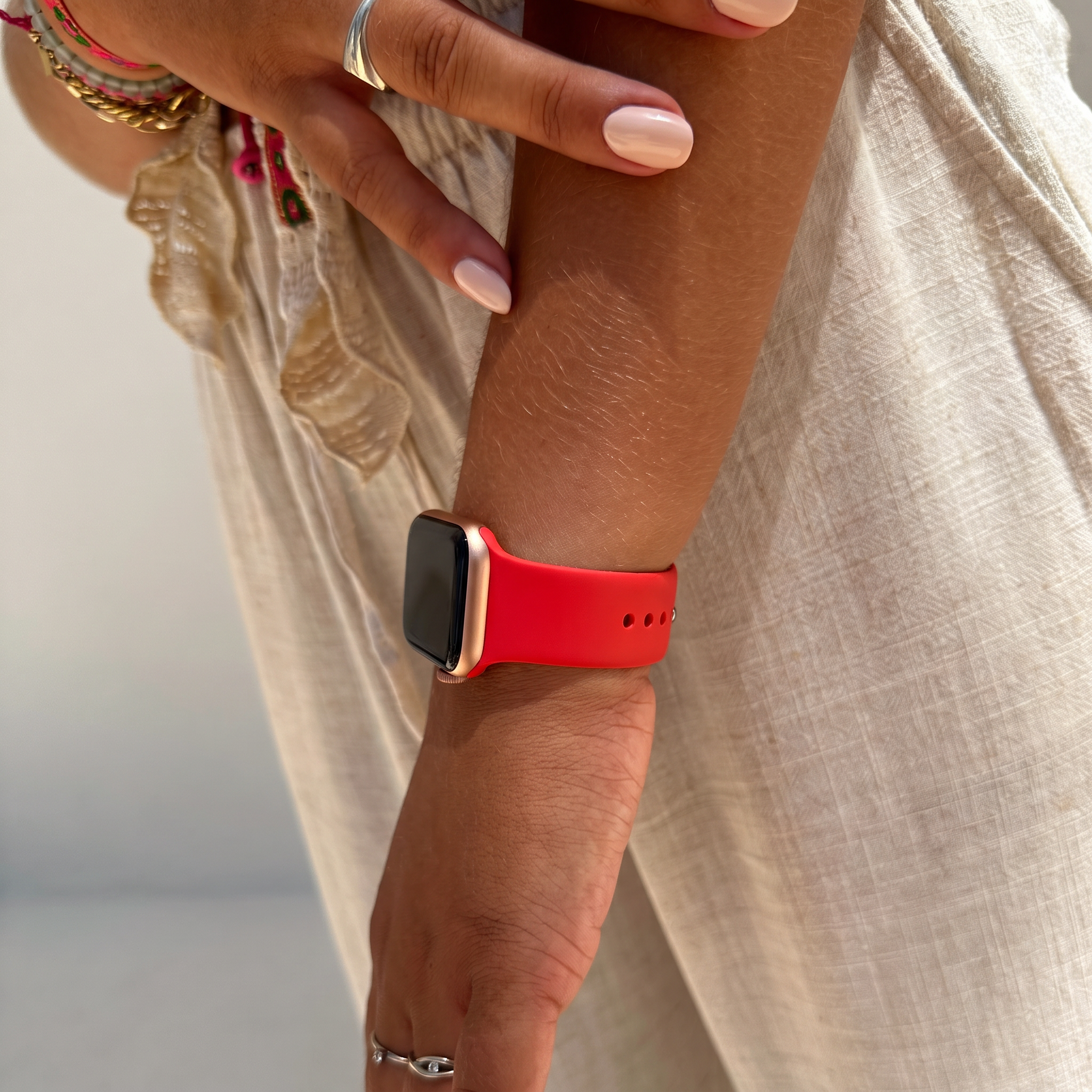 Bracelet silicone Apple Watch (rouge) - 38/40/41/42mm