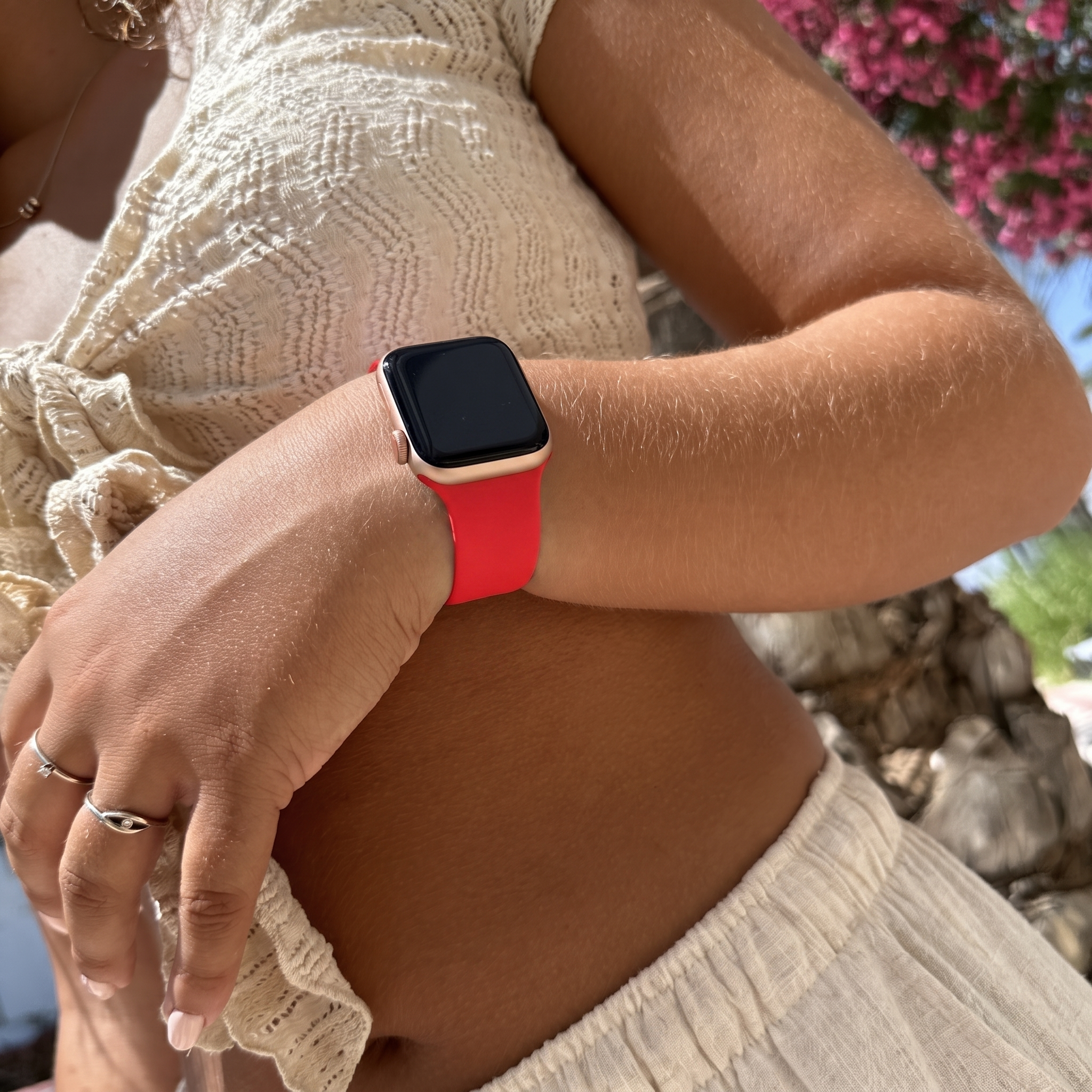 Bracelet silicone Apple Watch (rouge) - 38/40/41/42mm