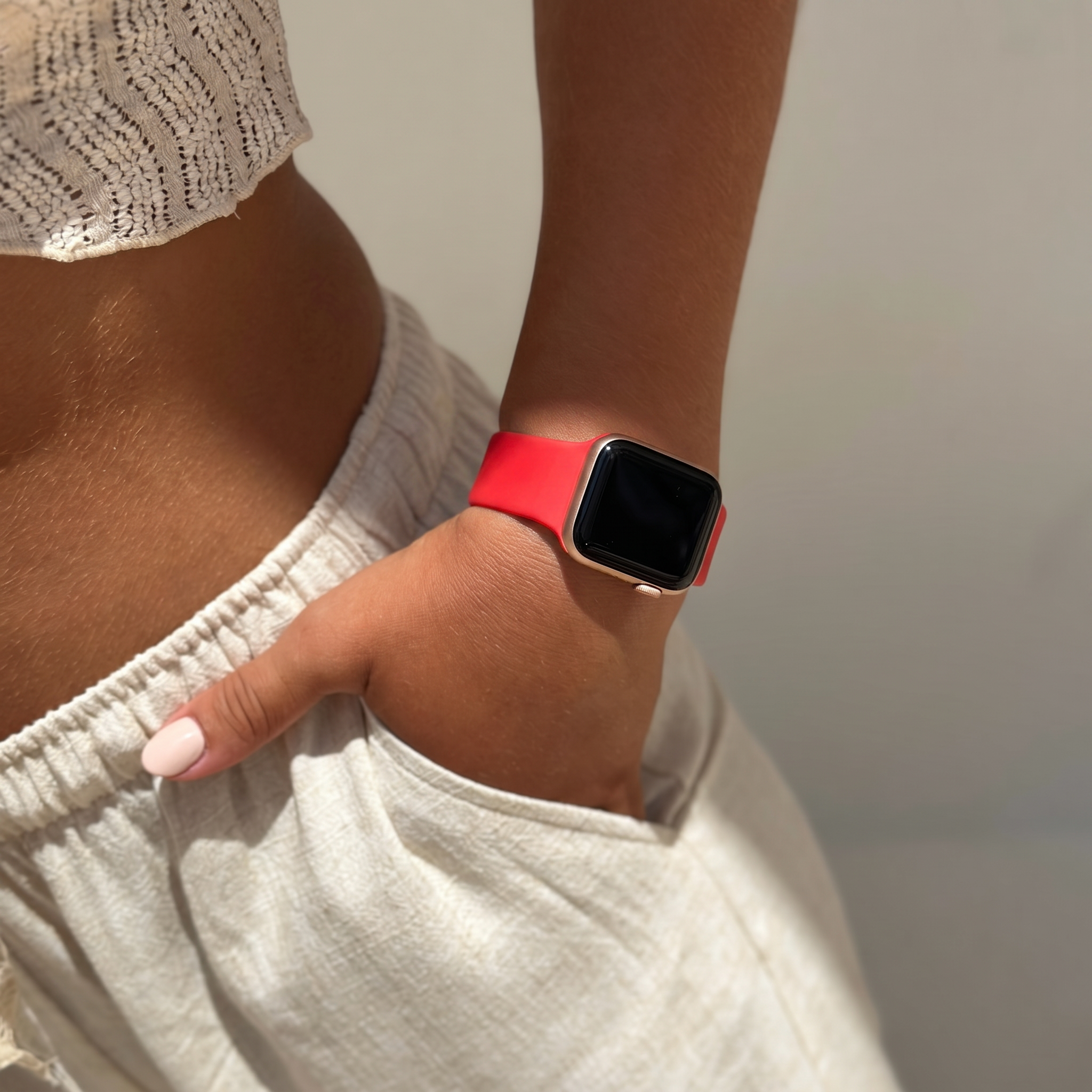 Bracelet silicone Apple Watch (rouge) - 38/40/41/42mm