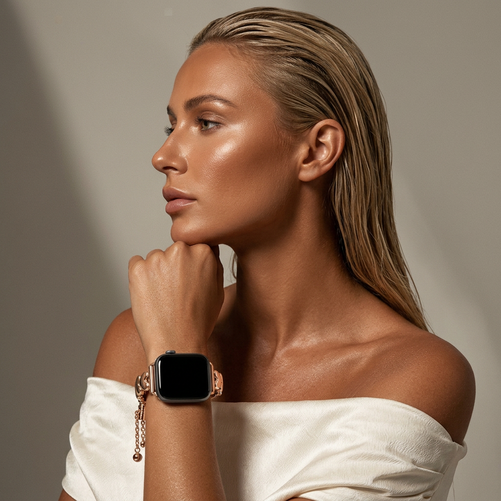 Apple Watch Stahlarmband 'Hearts' (Rosegold) - 38/40/41/42mm