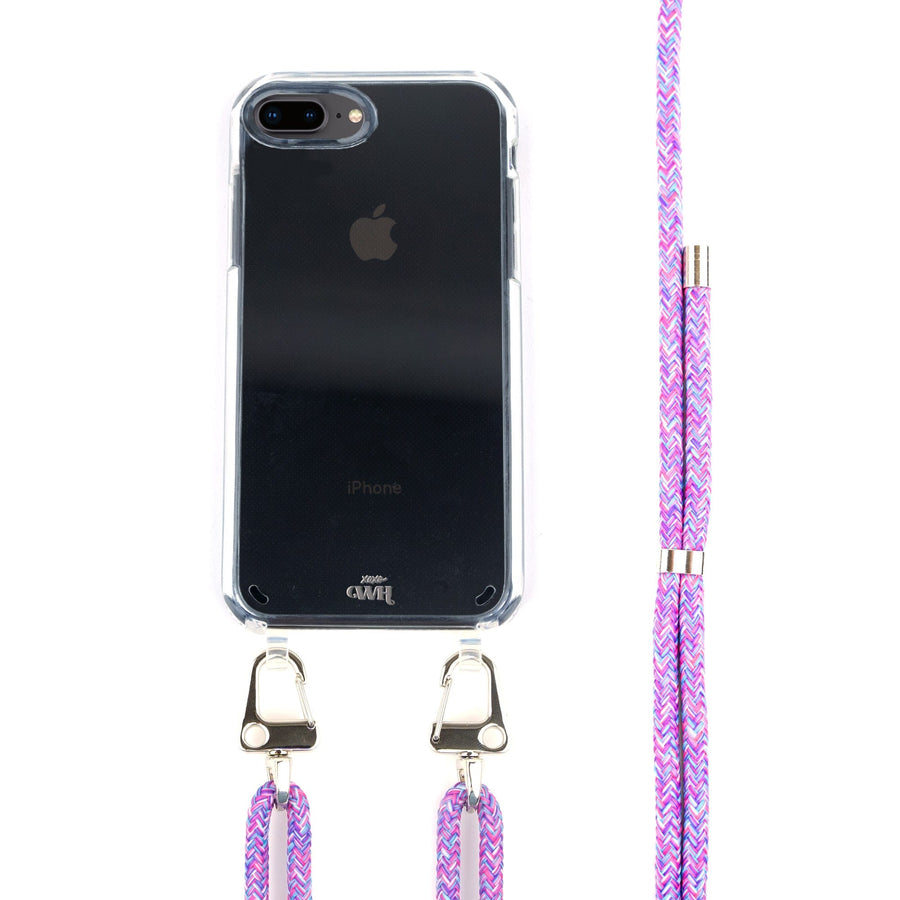 iPhone 7/8 Plus - Wildhearts Transparant Purple Fever Cord Case iPhone 7/8 Plus