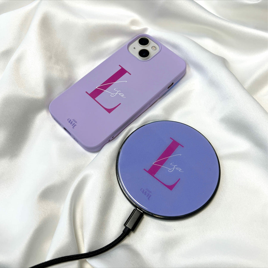 Personalised Wireless Charger - Blue