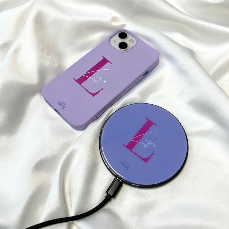 Chargeur sans fil personnalisé - violet