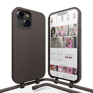 xoxo Wildhearts - iPhone 14 Plus - Black Coffee Cord Case