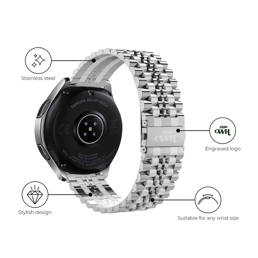 Bracelet Huawei Watch GT (1) 46mm acier argent