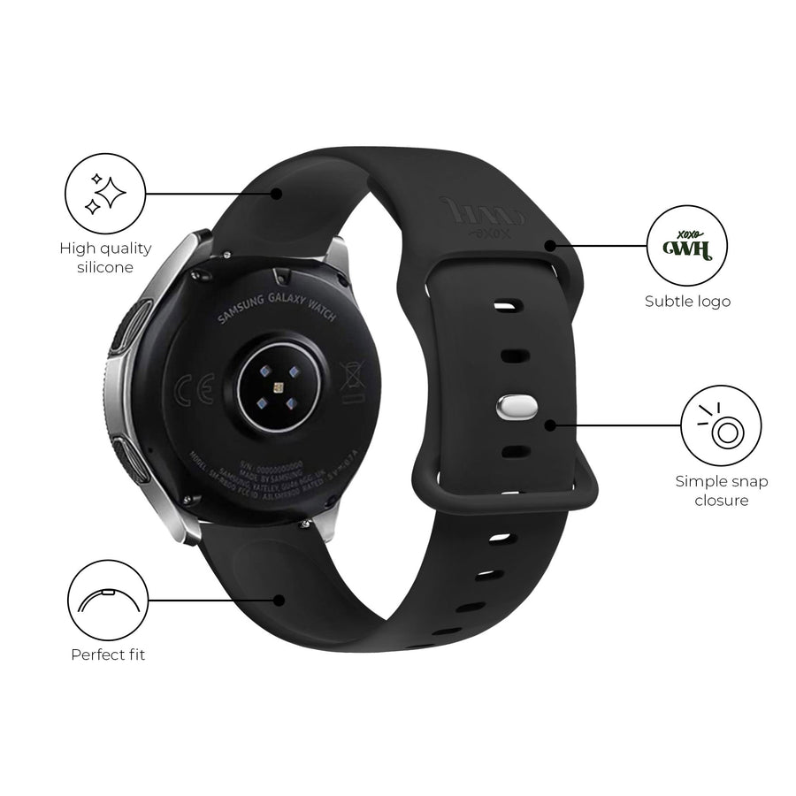 Bracelet Huawei Watch GT 2 46mm silicone noir
