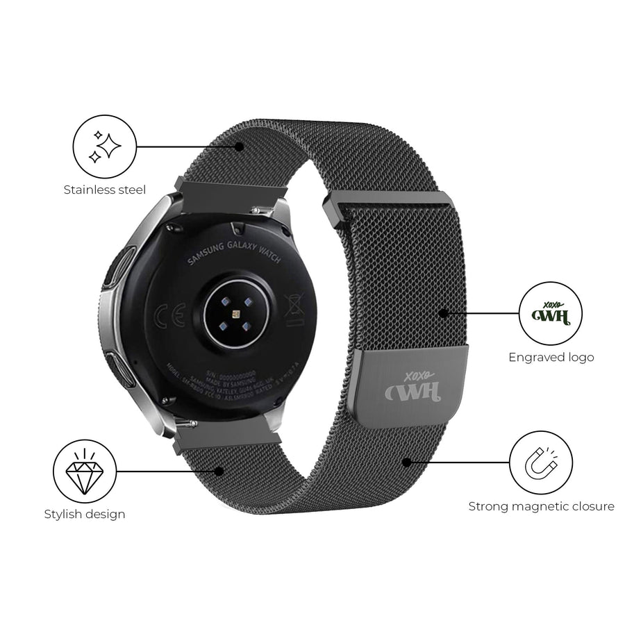 Huawei Watch GT (1) 46mm milanees bandje (zwart)