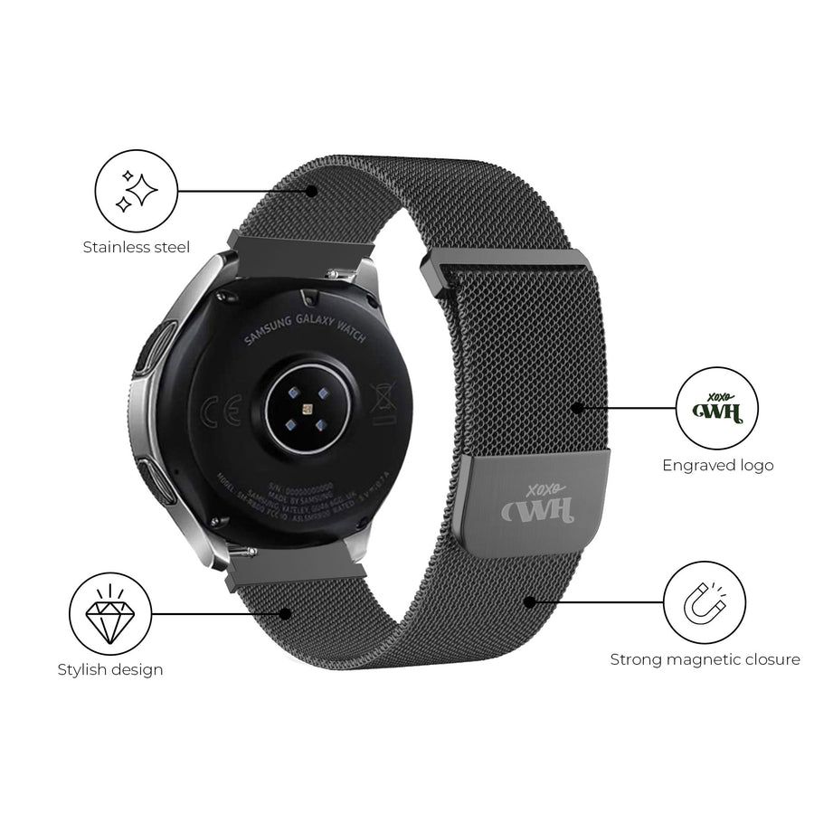 xoxo Wildhearts - Xiaomi Mi Watch milanees bandje (zwart)