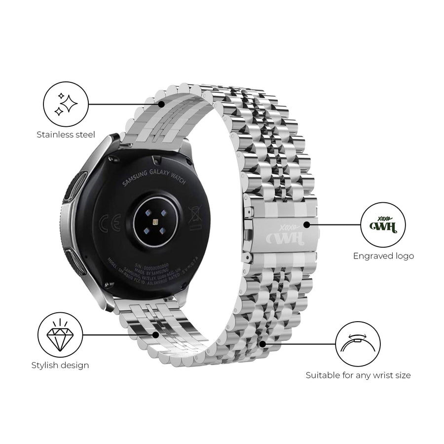 xoxo Wildhearts - Huawei Watch GT Runner stalen bandje (zilver)
